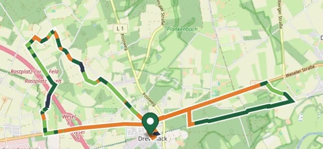 Kartenvorschau des Rundwegs im Königsforst