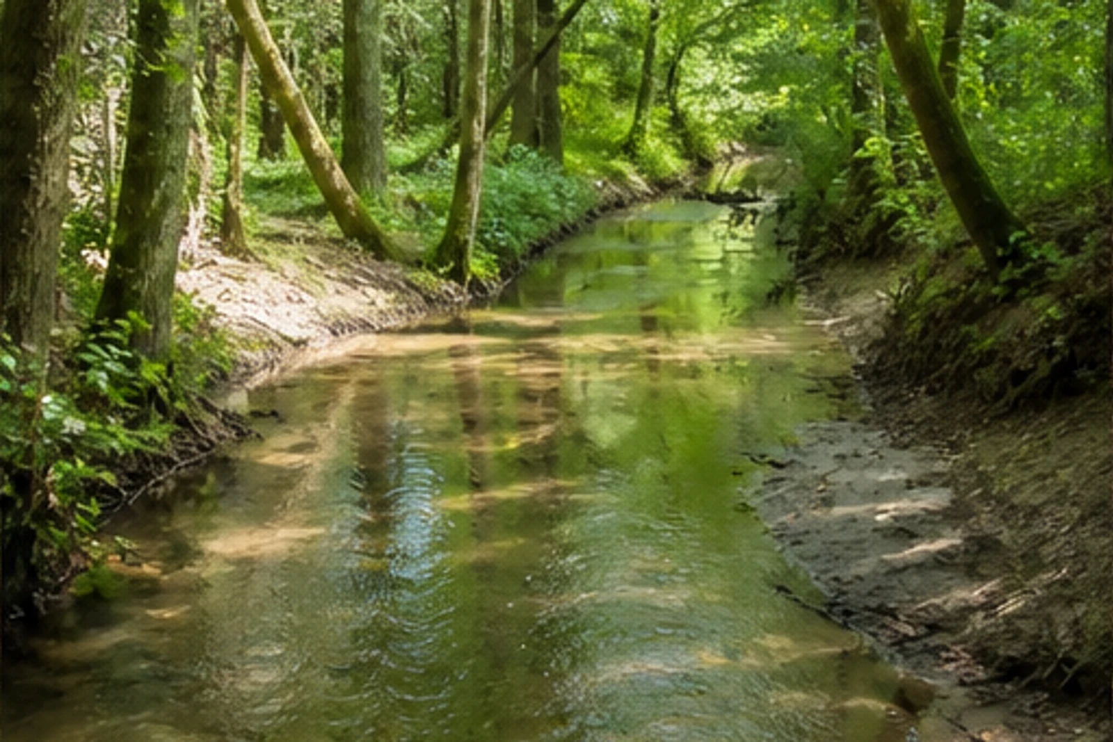 Naturnaher Furlbach im Wald bei Augustdorf