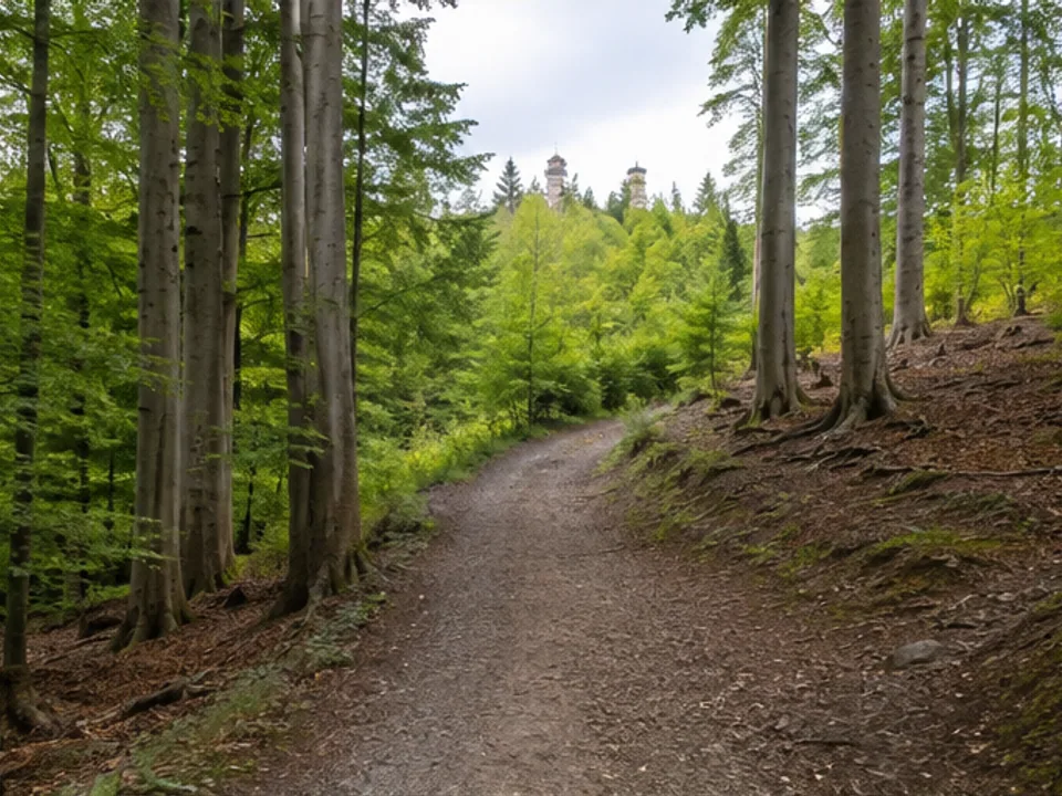 Bomberg: Buchenwaldweg zum Spelunkenturm