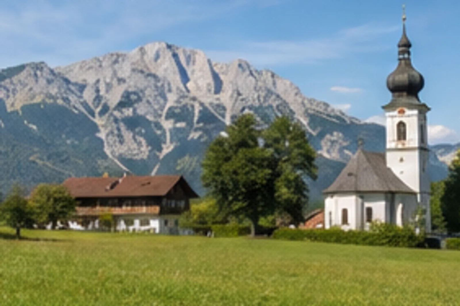 Maria Gern: Wallfahrtskirche zwischen Wiesen und Untersbergblick