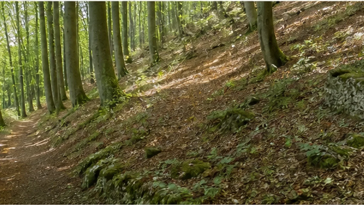 Waldweg zur Burgruine Ringelstein