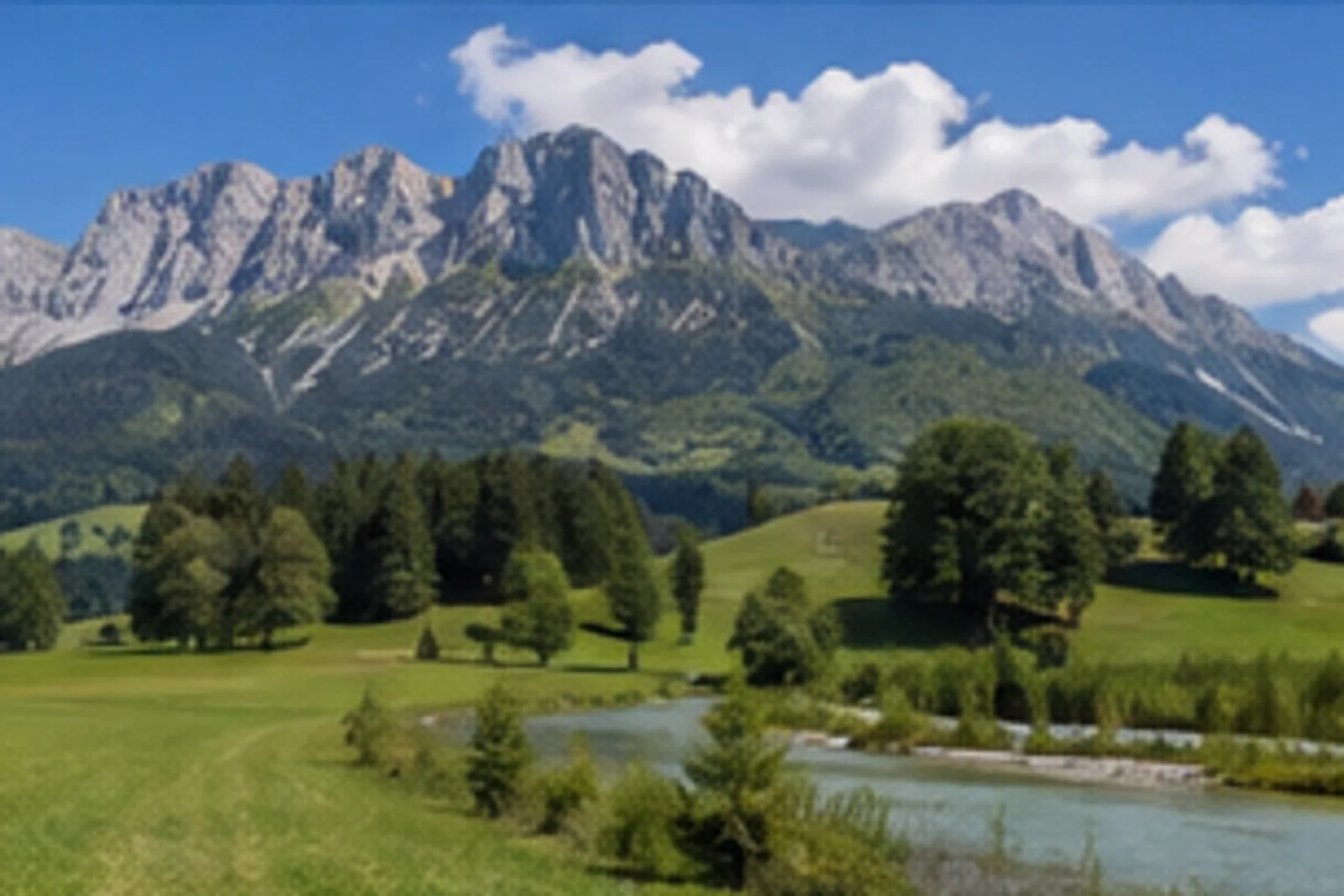 Priental: Flusswiesen unter der Kampenwand