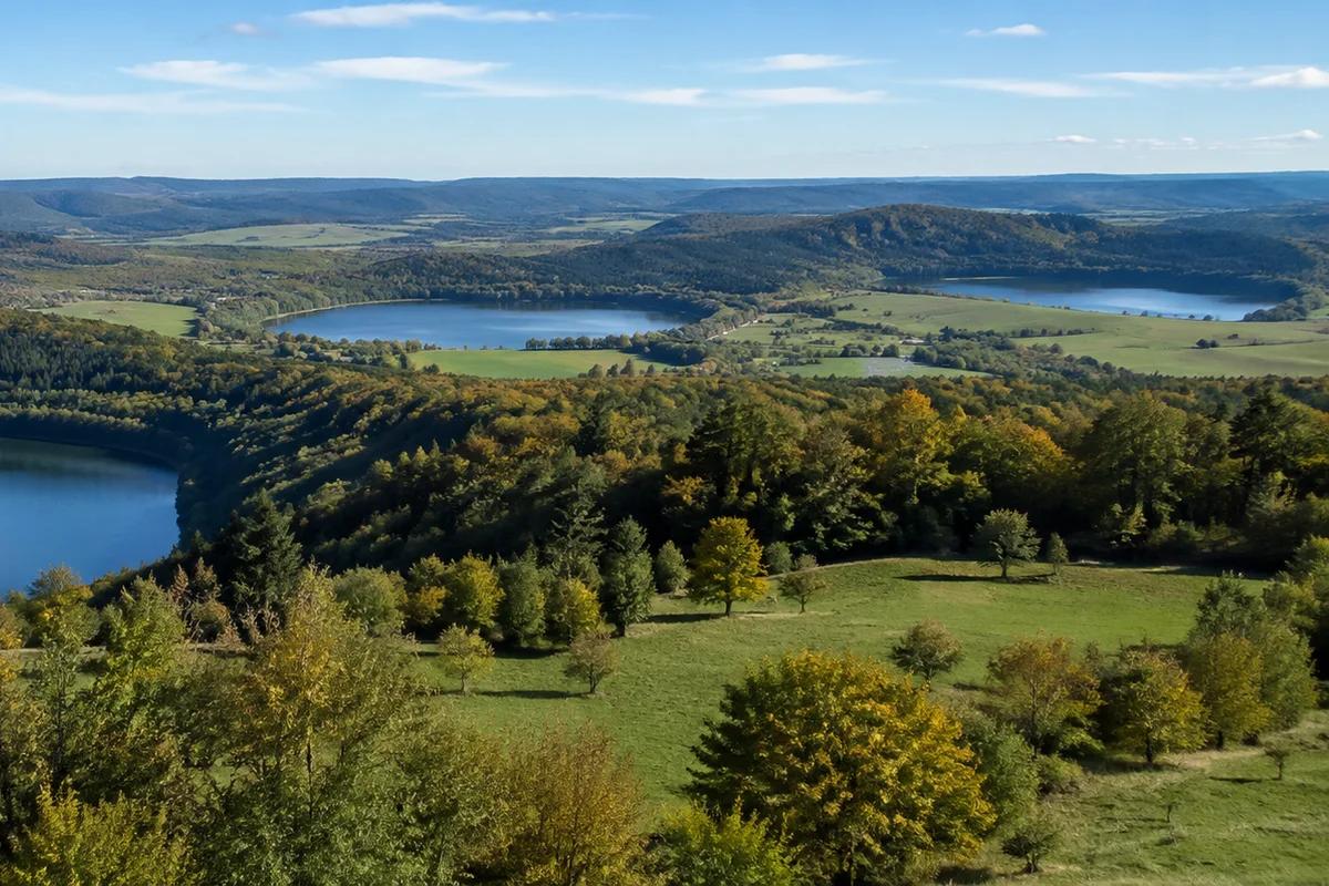 Dauner Höhen: offene Vulkanlandschaft über den Maaren