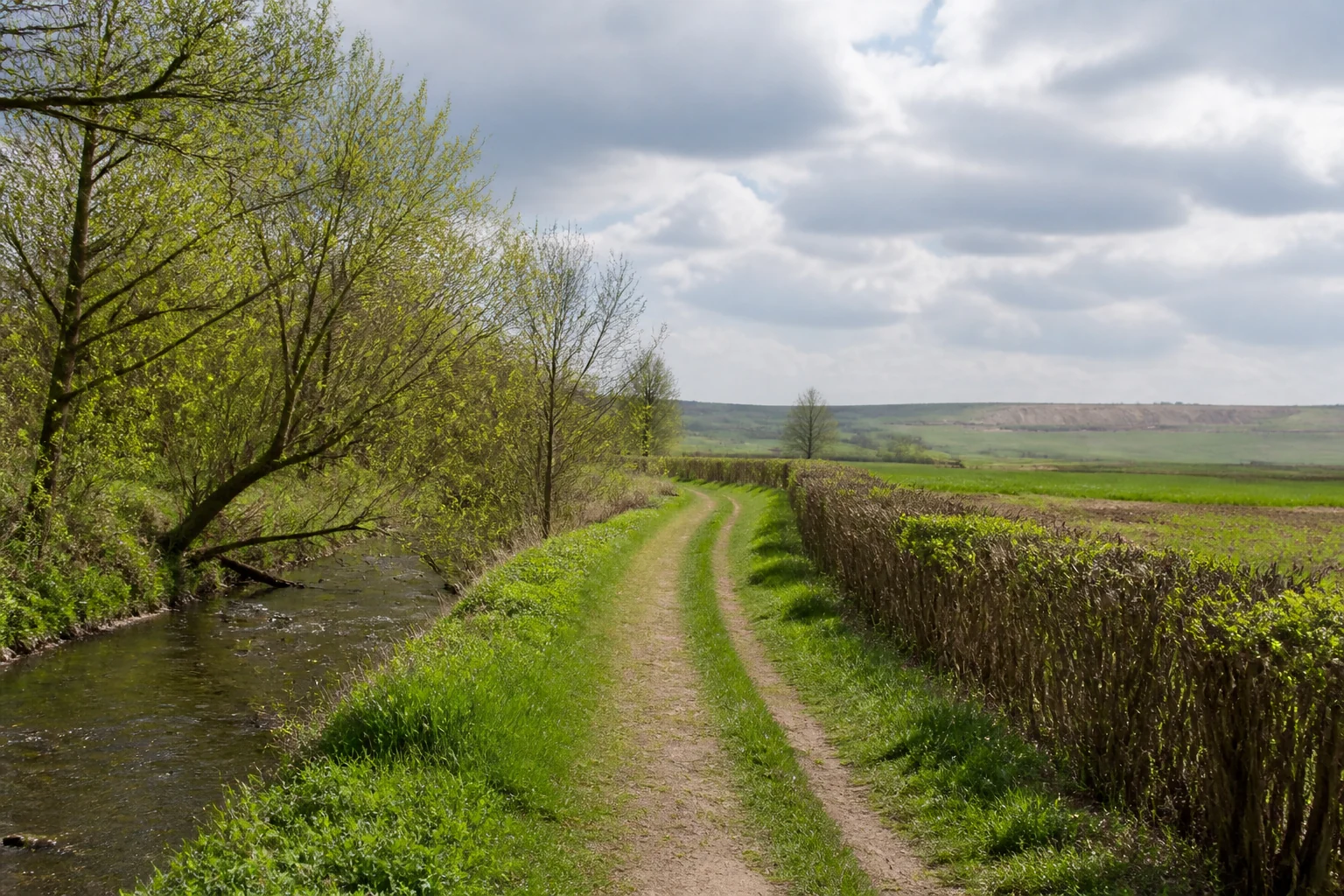 Erkelenz: Bach- und Feldweg in Erkelenz