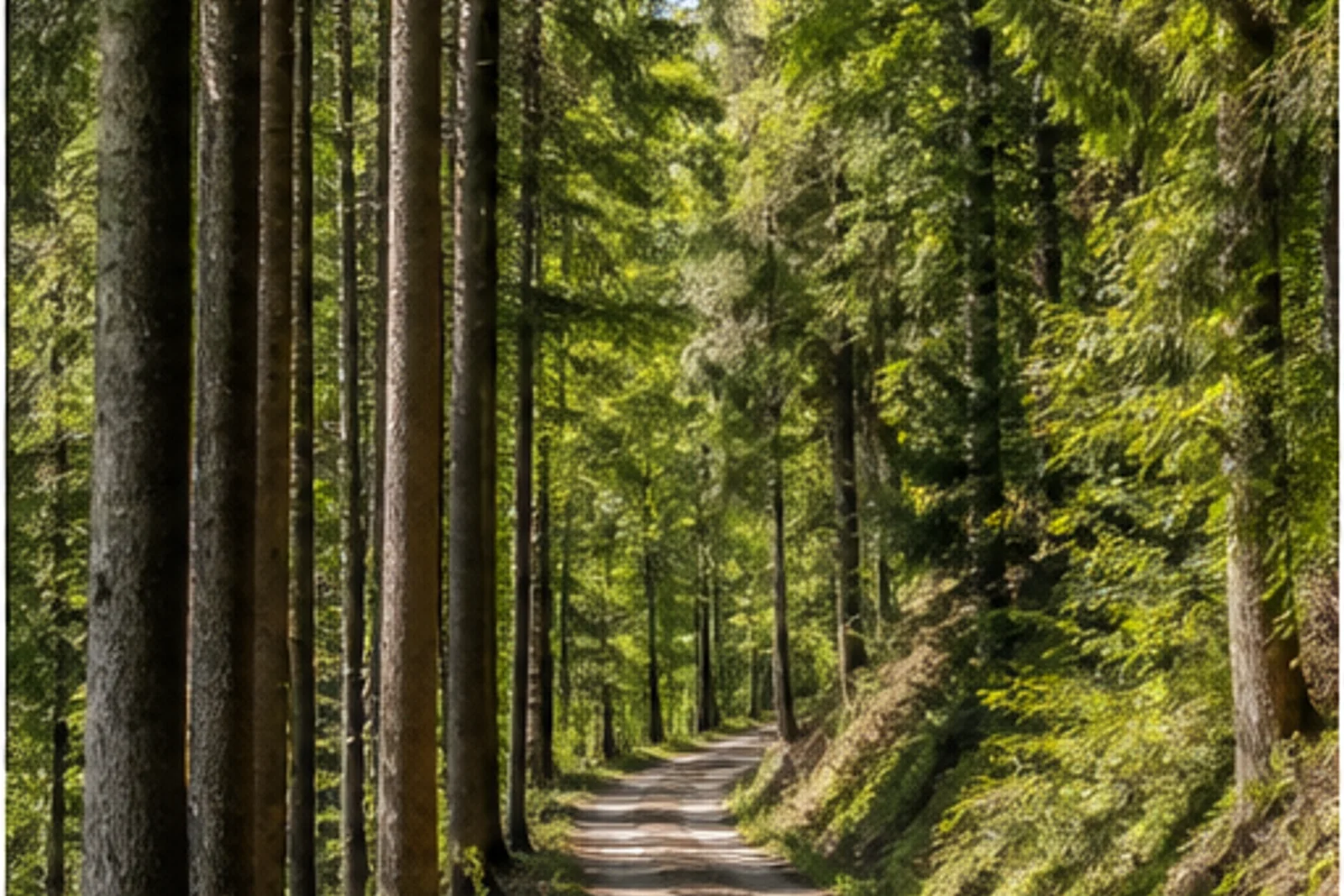 Waldweg auf der historischen Kohlenstraße