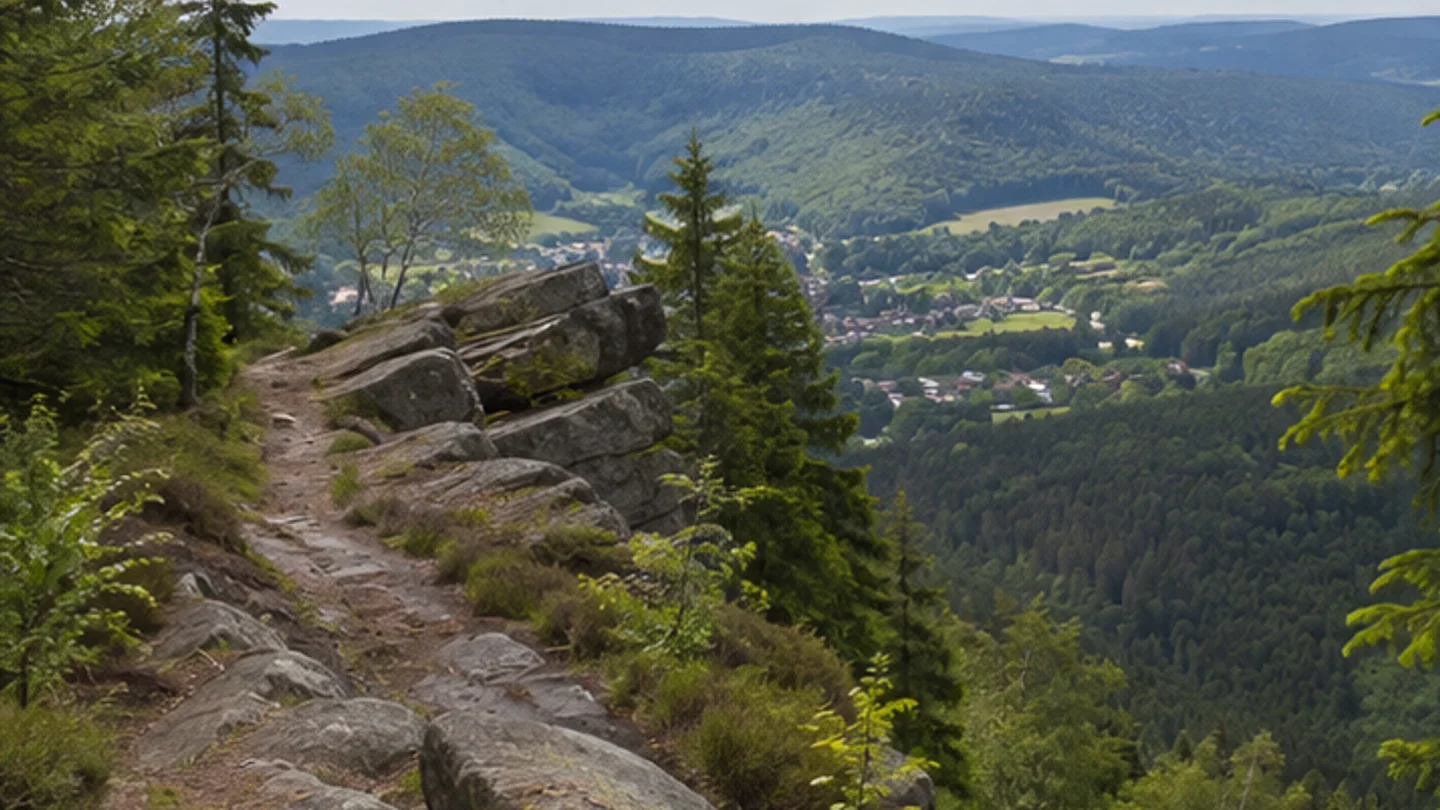 FrankenwaldSteig: Bad Steben: FrankenwaldSteig: Waldhöhe über dem Muschwitztal
