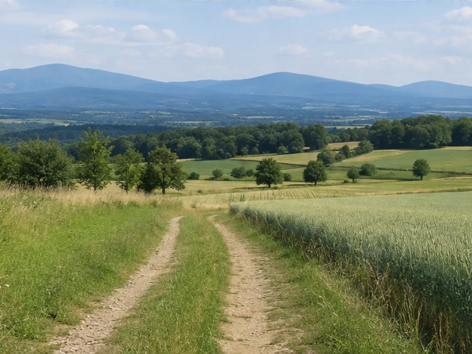 Rhönvorland: Feld- und Wiesenwege bei Pilgerzell