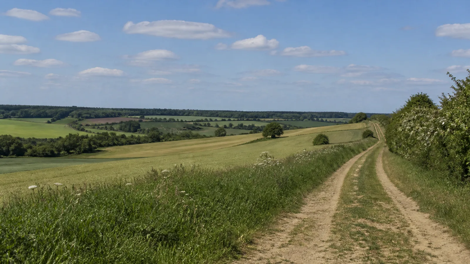 Feldweg über die Pfalzdorfer Höhen bei Goch