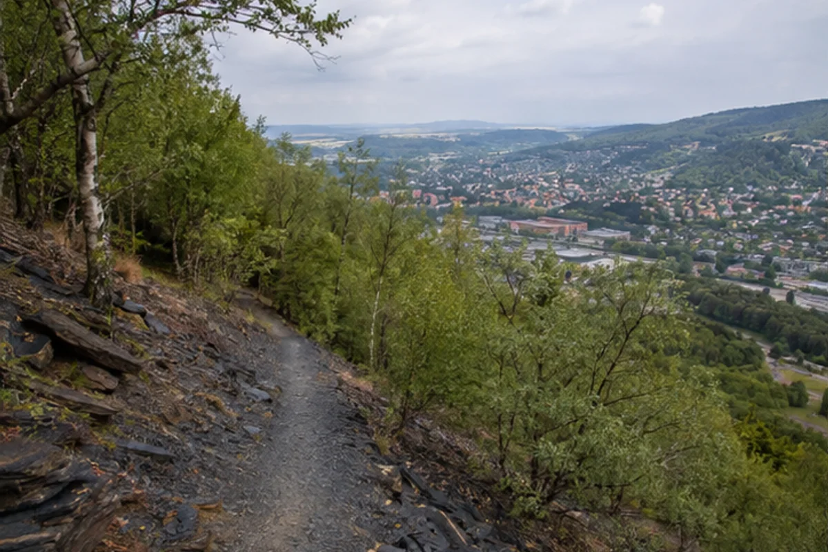 Goslar: Waldweg am Rammelsberg bei Goslar
