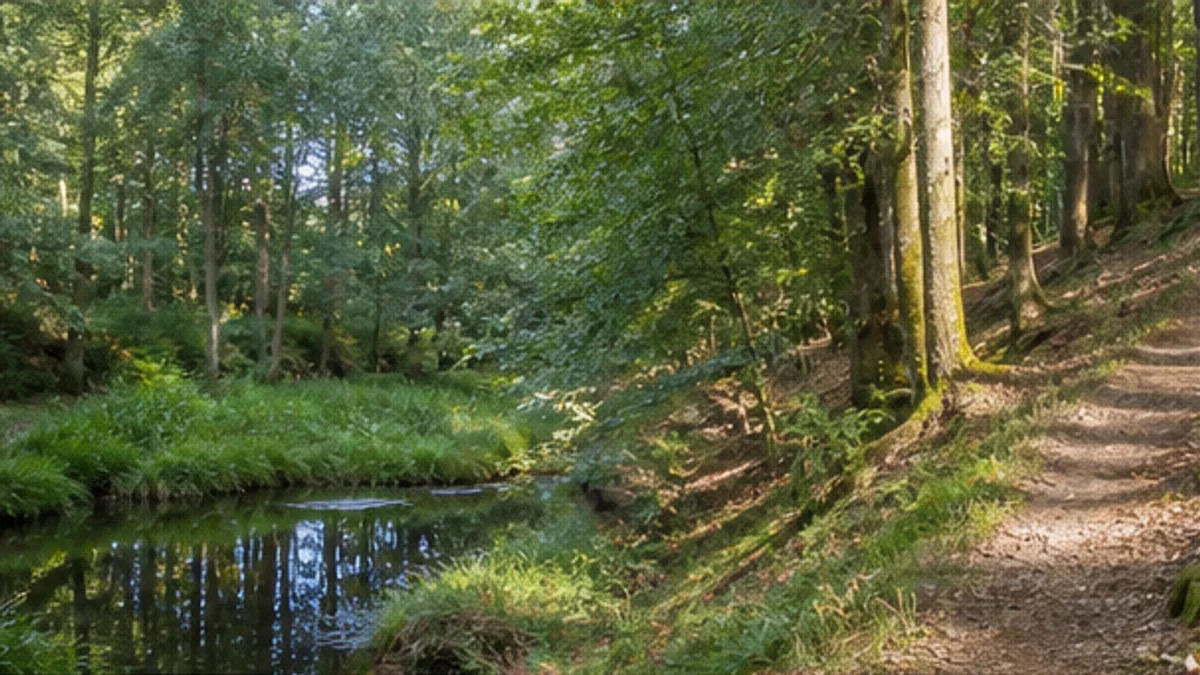 Halver: Waldweg an den Teichen im Herpinetal