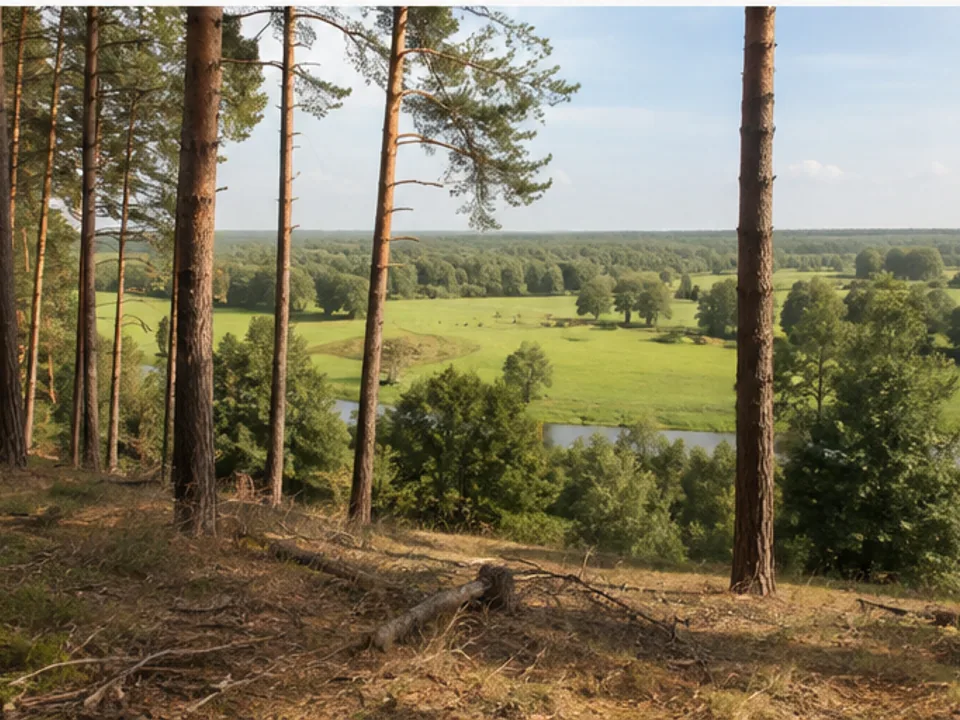 Celler Zielraum: Kiefernwald und Allerwiesen am südlichen Wegende