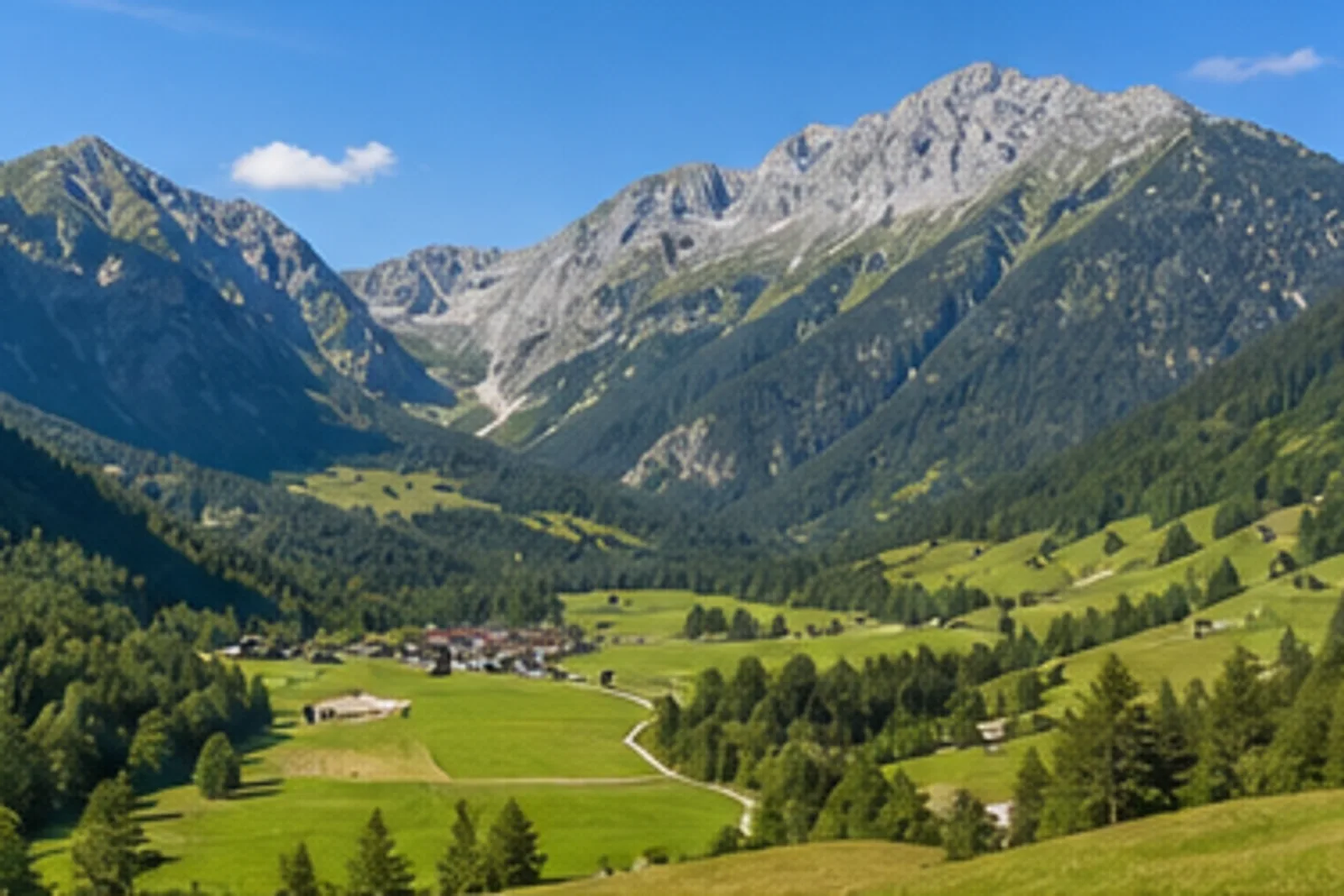 Klausbachtal: weiter Talboden unter der Reiteralpe