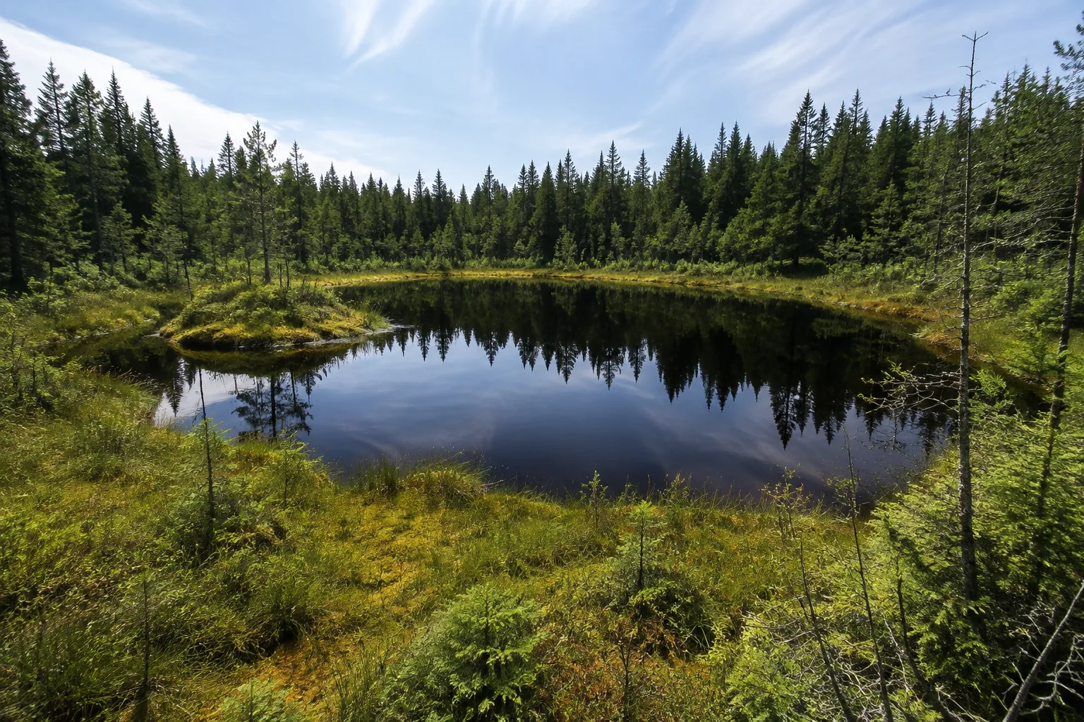 Mathisleweiher: stiller Waldweiher im geschützten Moor- und Waldraum