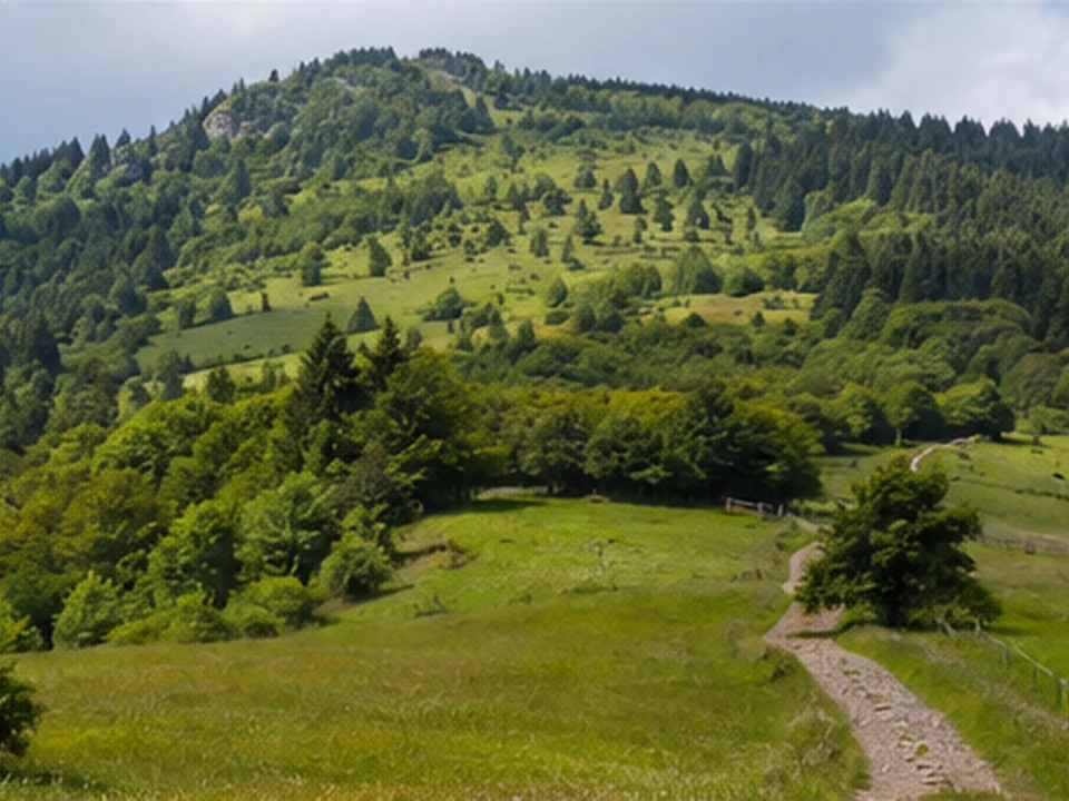 Kreuzberghang: Wald und Wiesen am südlichen Fernweg