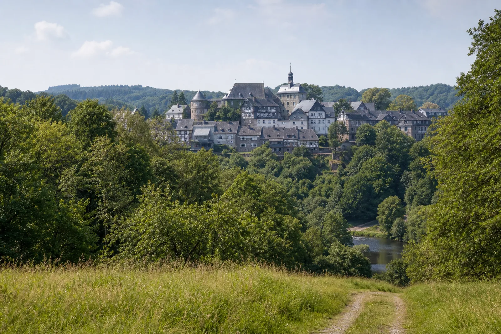 Hückeswagen: Plausible Ansicht der Schlossstadt Hückeswagen