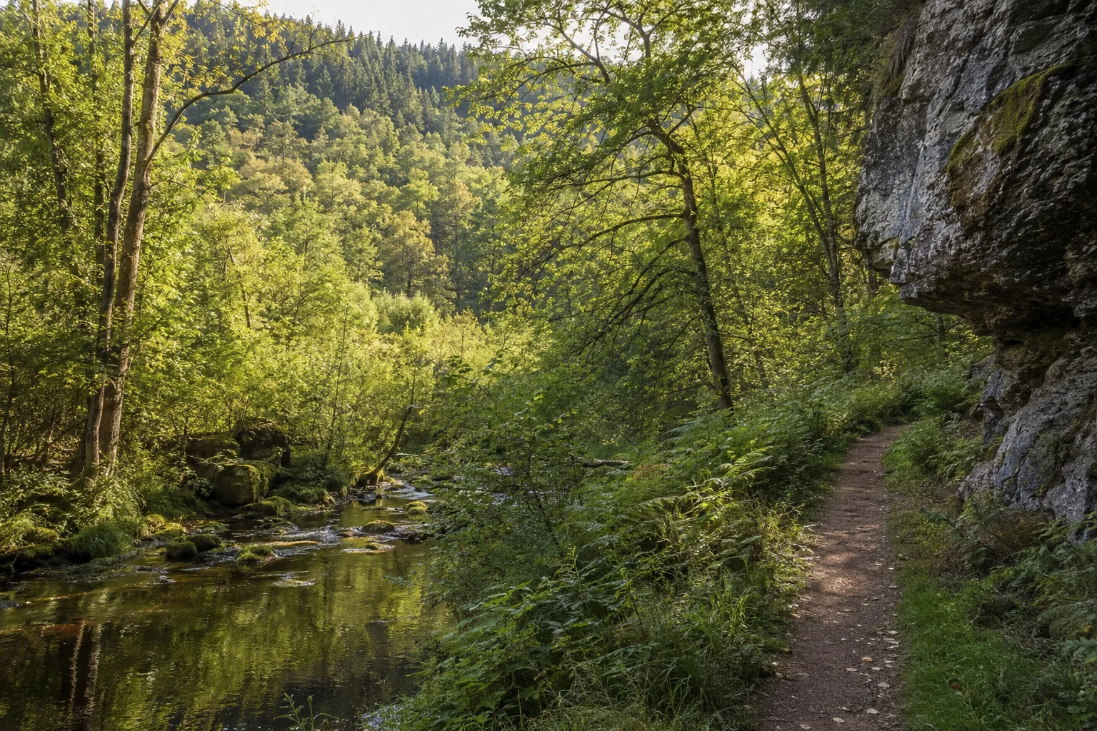 Idarbachtal: Waldwege bei der historischen Weiherschleife