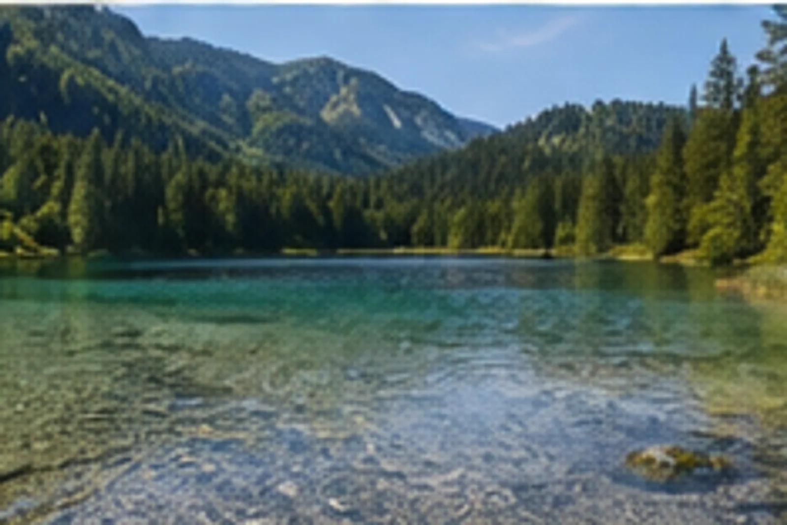 Falkensee: kleiner klarer See im Bergwald