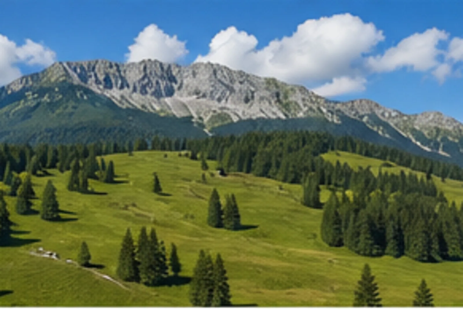 Hinterbrand: Almwiesen und Bergwald unter dem Jenner