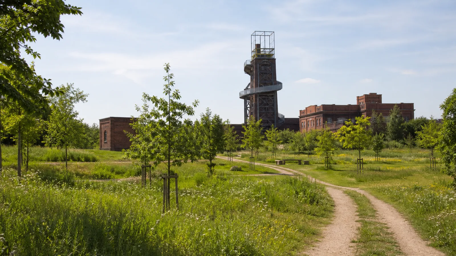 Wiesenweg im Zechenpark Kamp-Lintfort