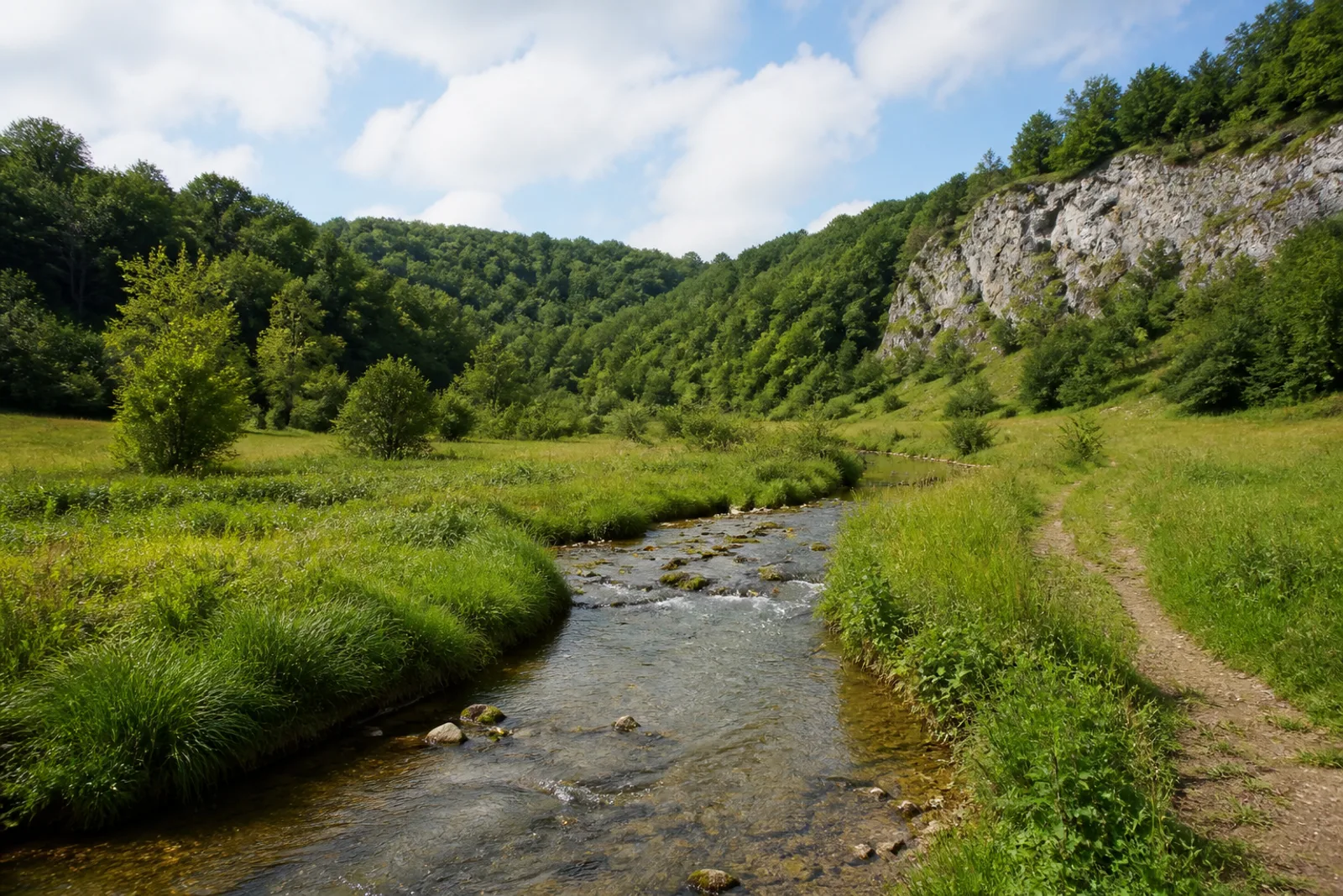 Wiesenweg im Altenautal bei Atteln