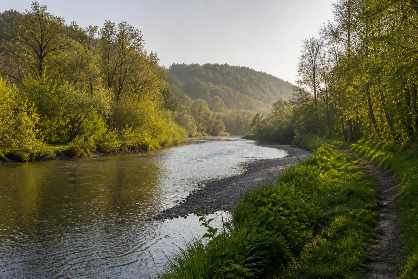 Uferweg an der Agger bei Lohmar