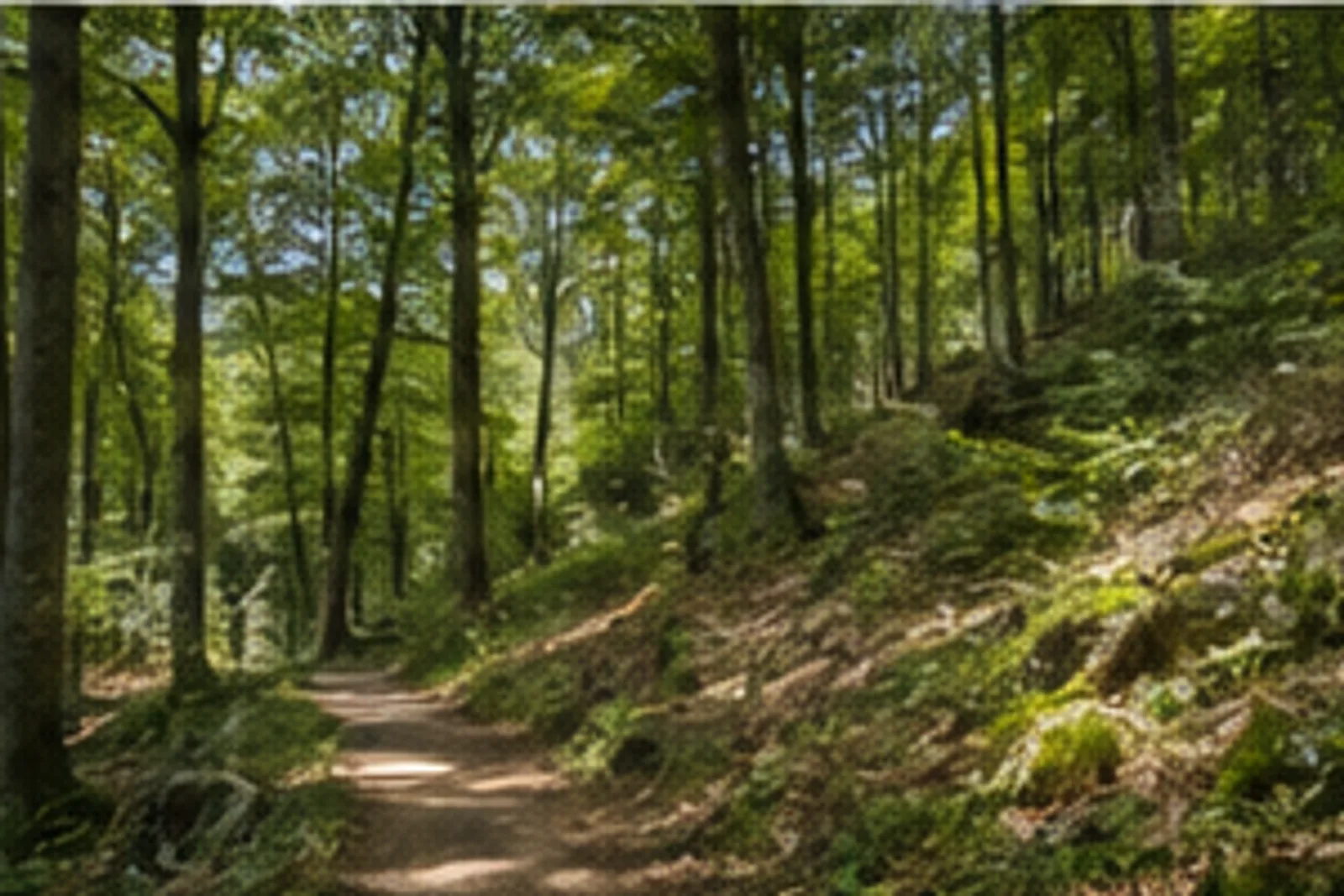 Niedernfels: Waldwege am Fuß der Hochplatte