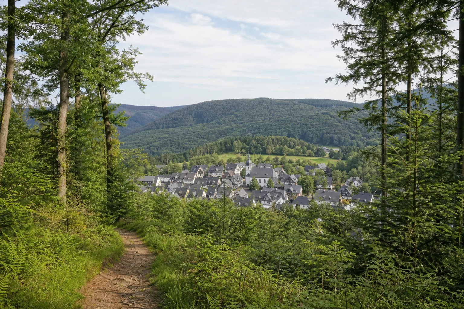 Waldweg oberhalb von Eversberg bei Meschede
