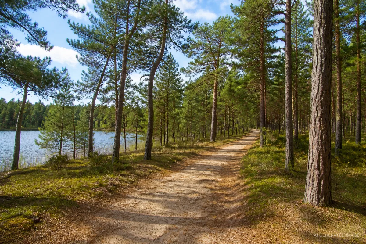 Kiefernwaldweg bei Granzow auf sandigem Boden