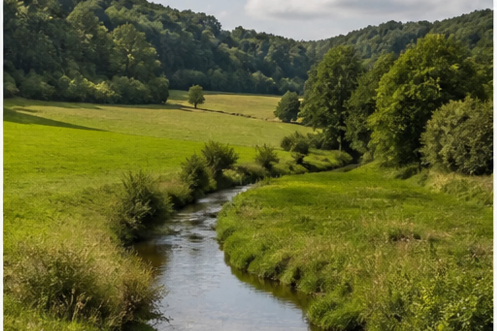 Wiesen und Bachlauf im Wissertal