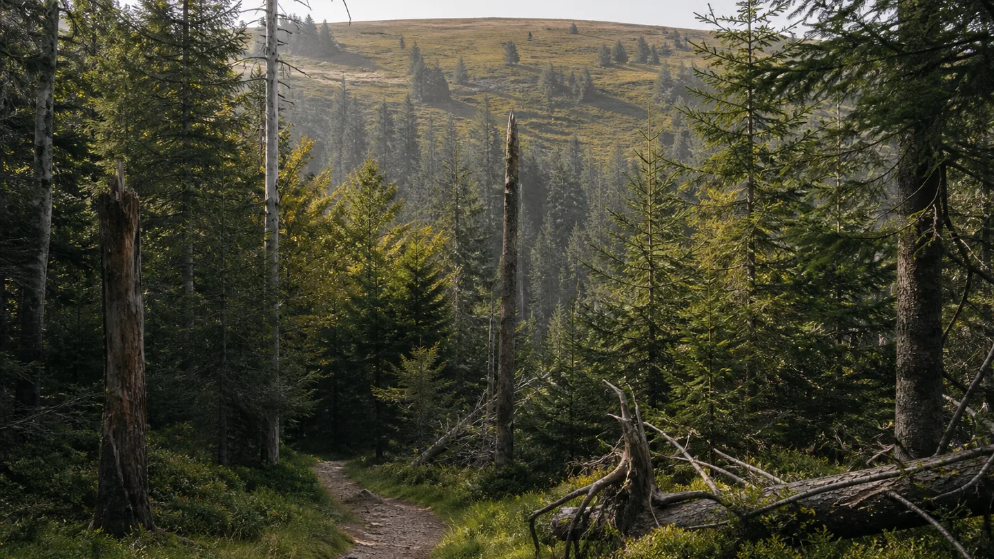 Nationalpark Schwarzwald: Nationalpark am Ruhestein: Bannwald unter einer offenen Grindenhöhe
