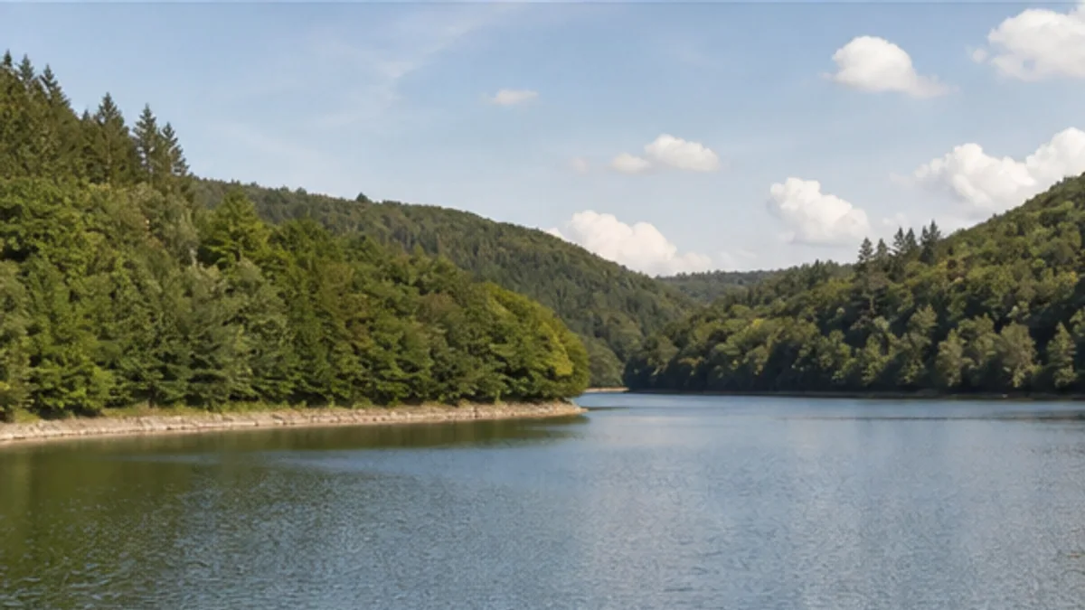 Waldpfad an der Wahnbachtalsperre