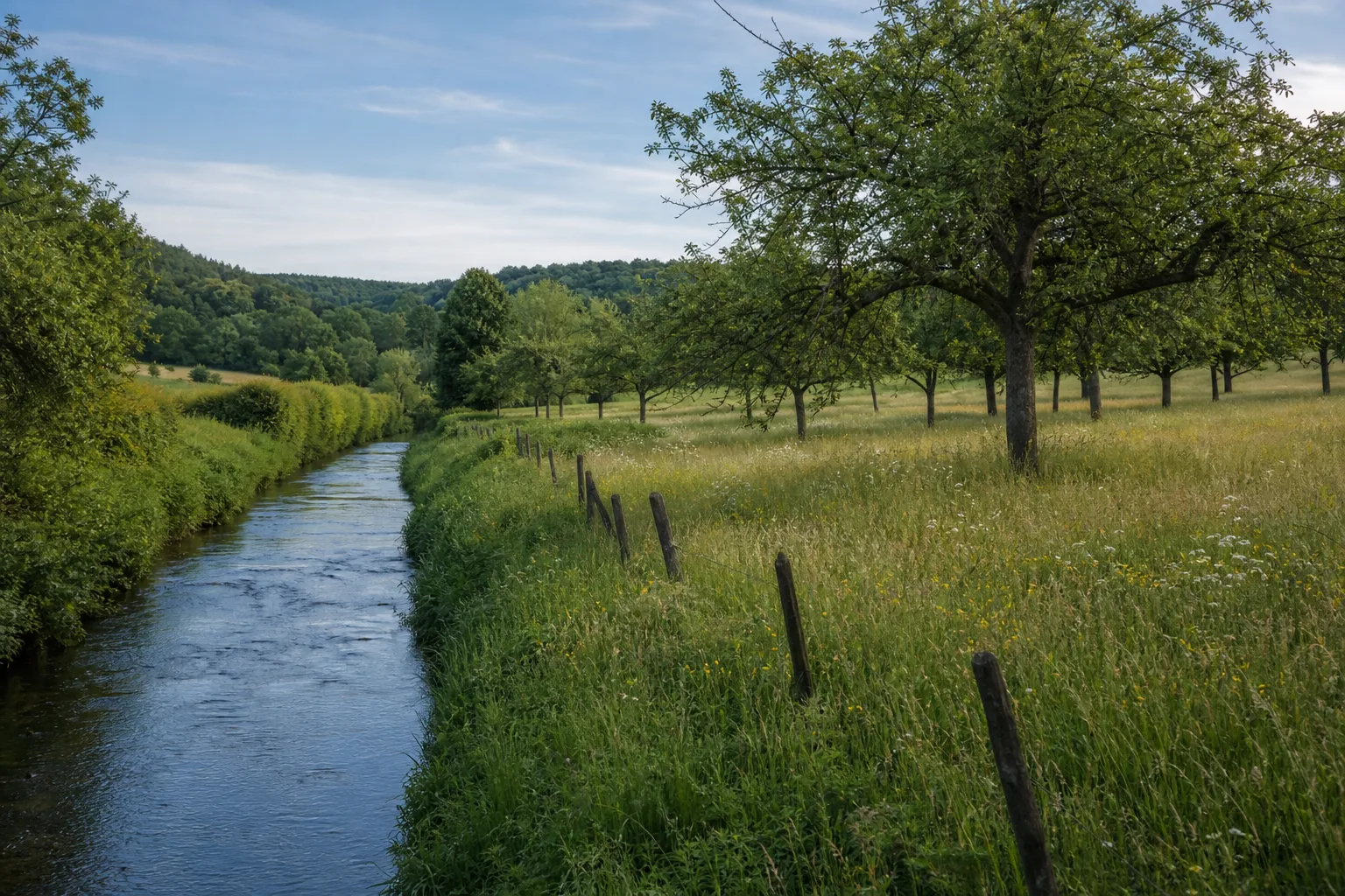 Streuobstwiesen im Emmertal bei Entrup