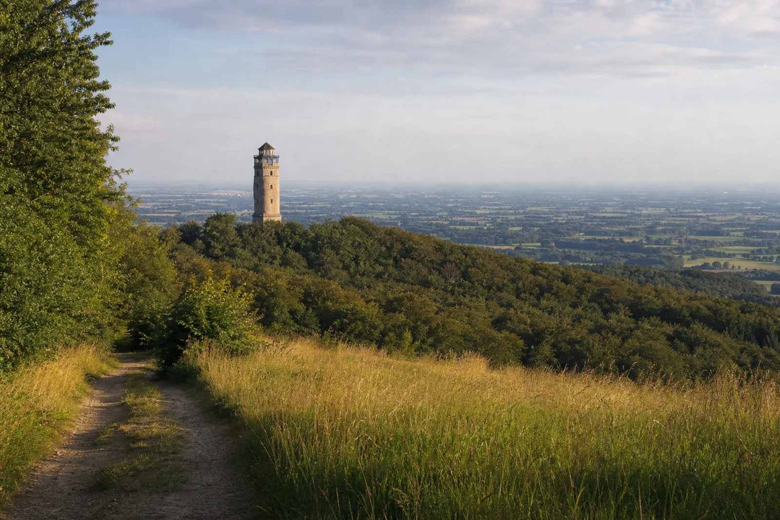 Nottuln: Longinusturm über dem Buchenwald des Westerbergs