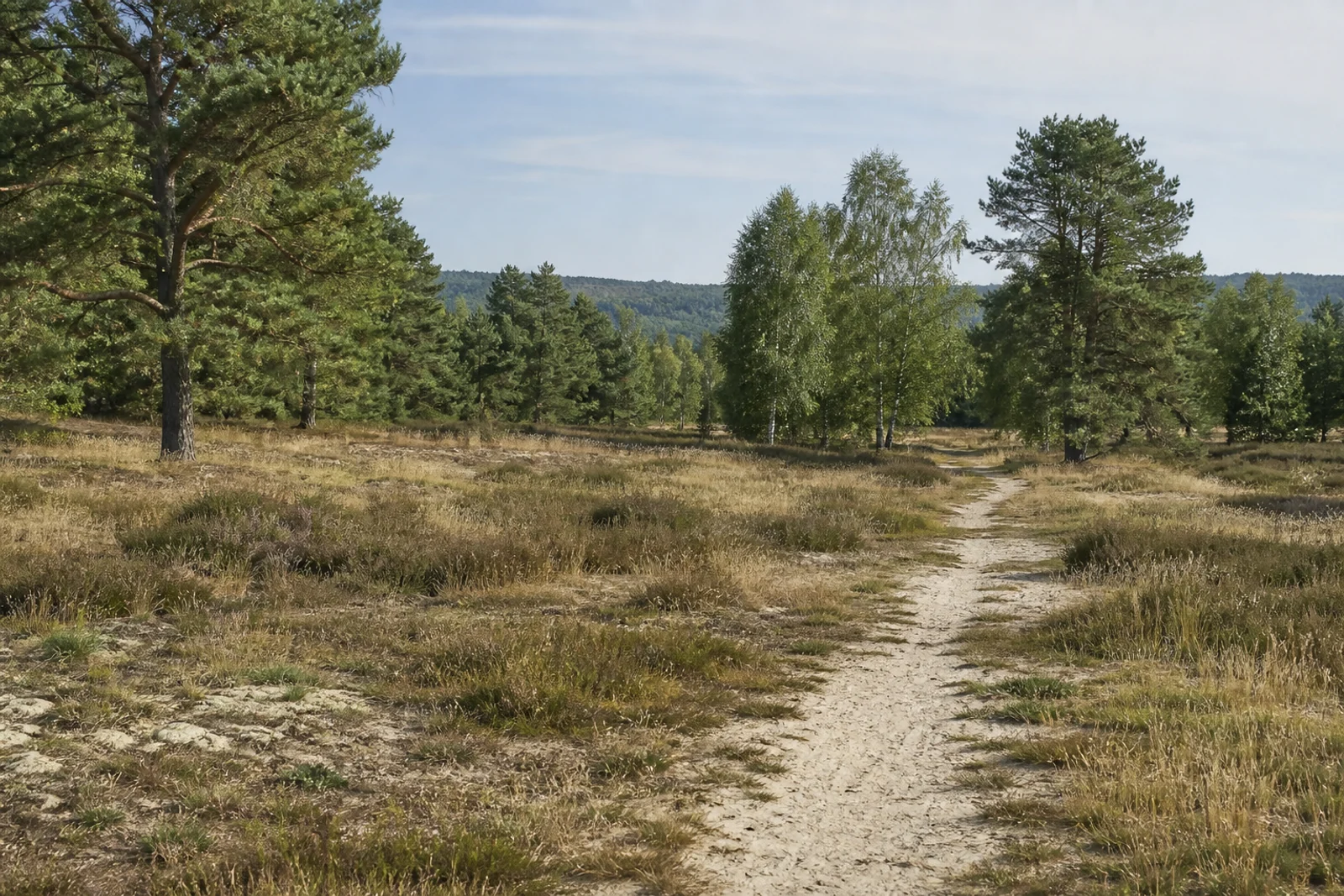Lichter Kiefernweg in der Wistinghauser Senne