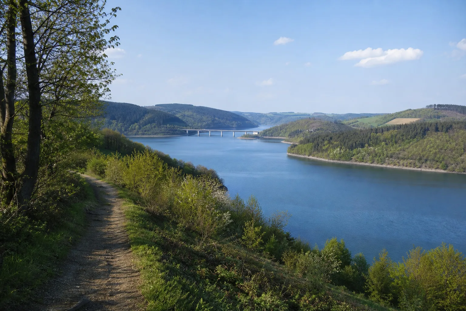 Uferwanderweg am Biggesee bei Olpe-Sondern