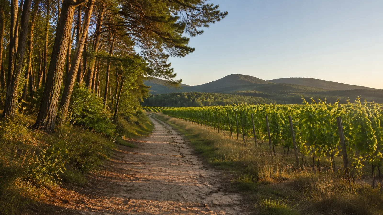 Deutsches Weintor: Weinlandschaft am südlichen deutschen Zielraum