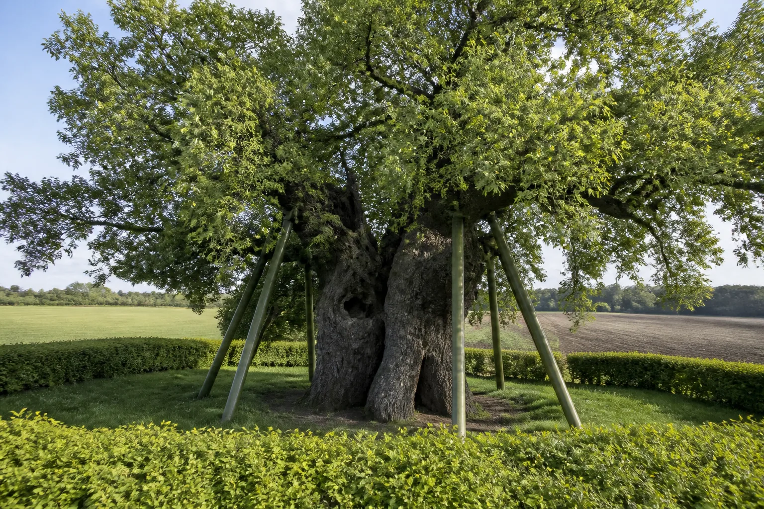 Alte Femeiche in der Parklandschaft bei Erle