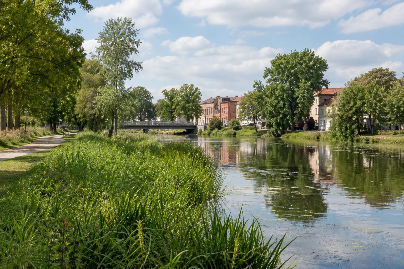 Havelarme und historische städtische Ufer.