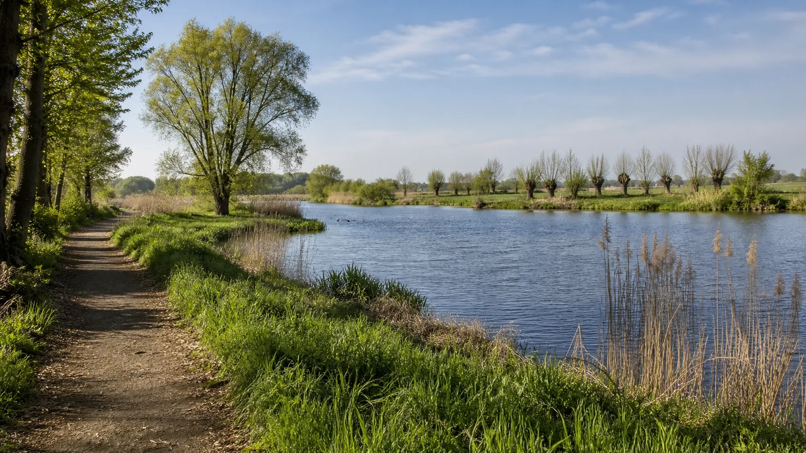 Uferweg am Bienener Altrhein bei Rees