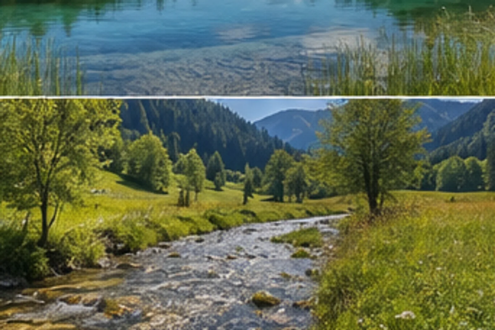 Blindau: Auenwiesen und Wald am Talrand