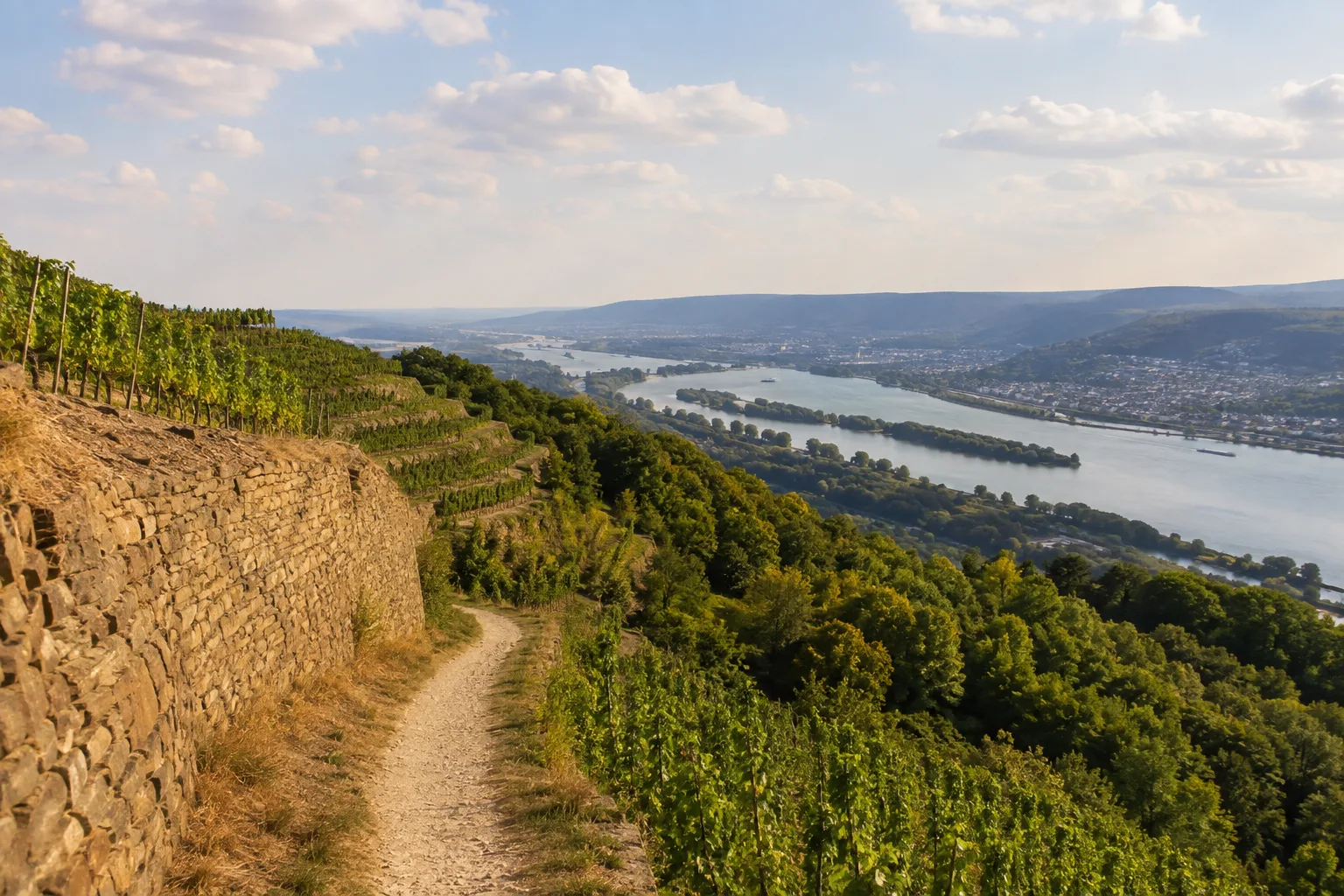 Loreley-Abschnitt: Felsplateau über dem Flusstal
