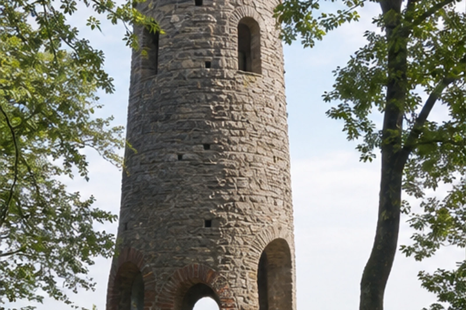 Rödinghausen: Aussichtsturm Nonnenstein im Wiehengebirge über Rödinghausen