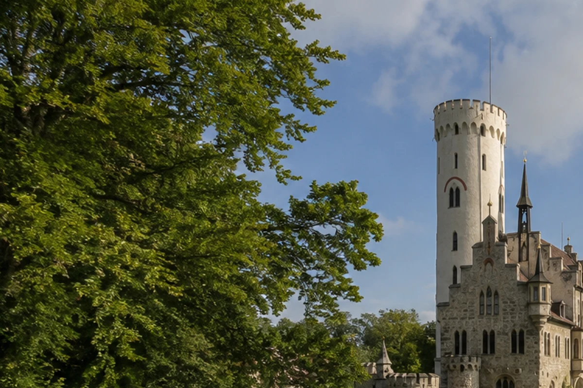 Honauer Steige: steiler Buchenwaldhang unter dem Schlossfelsen