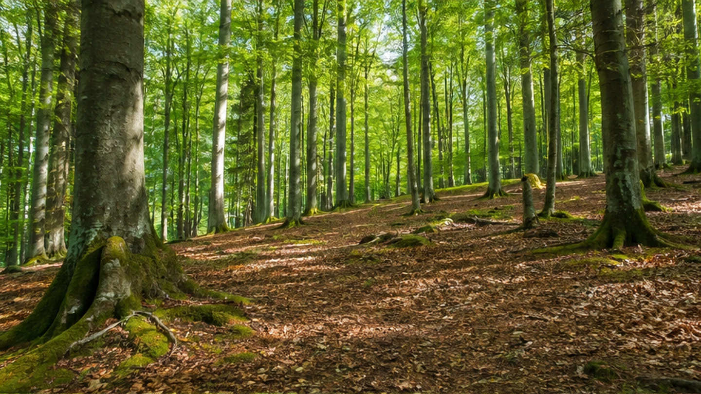 Spessart: Spessartwald: alter Buchen- und Eichenwald auf Sandstein