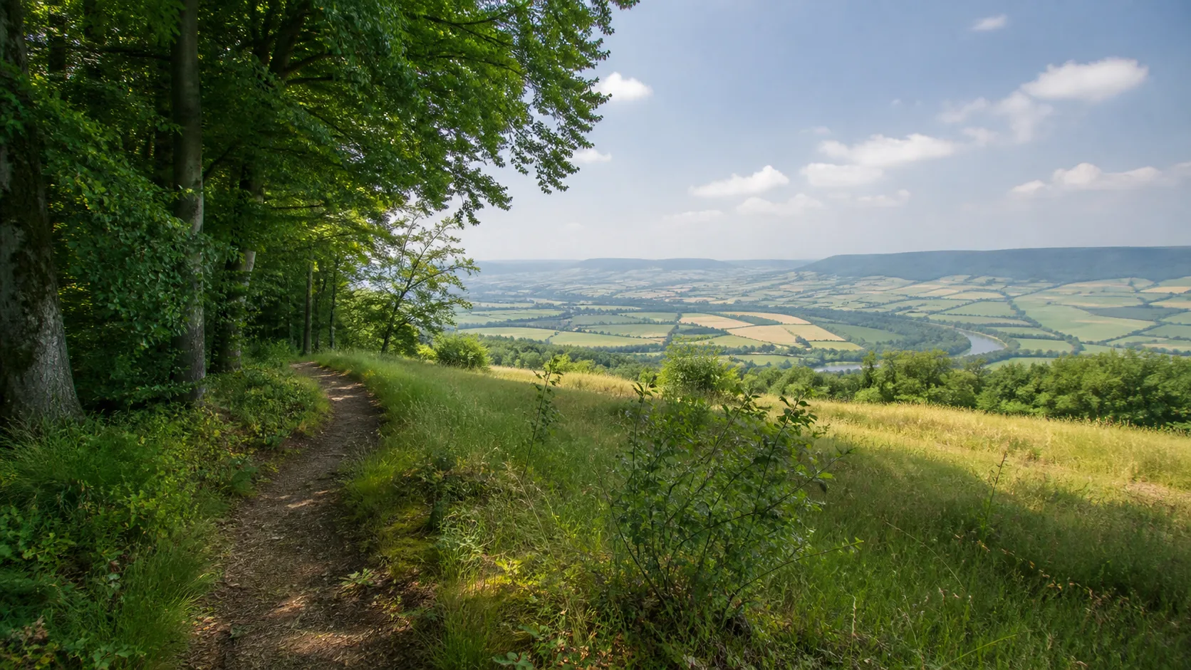 Aussicht vom Kiekenstein über die Weser