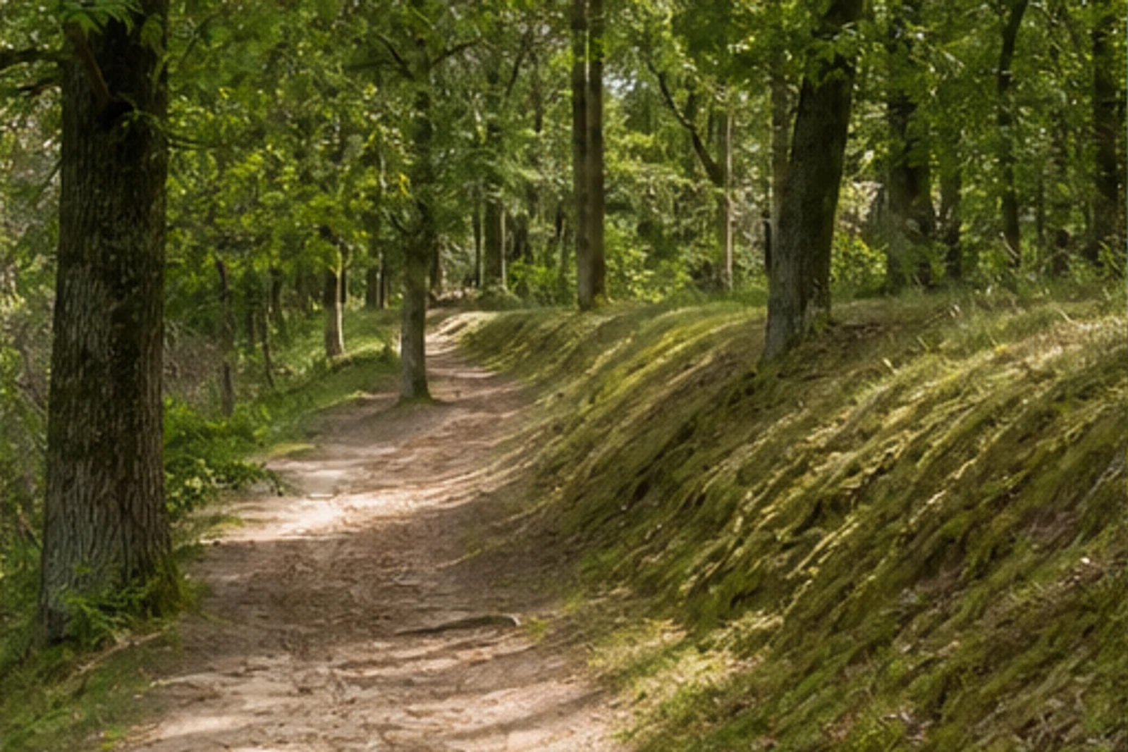 Waldweg in den Heronger Buschbergen von Straelen