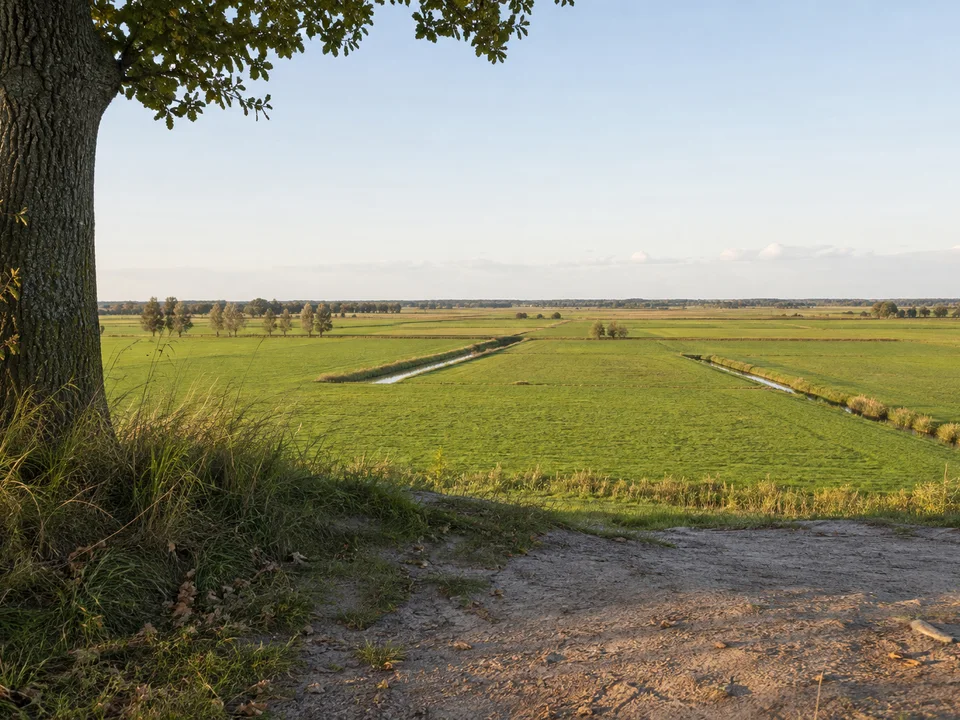 Blick vom Weyerbergrand über die flache Teufelsmoor-Niederung