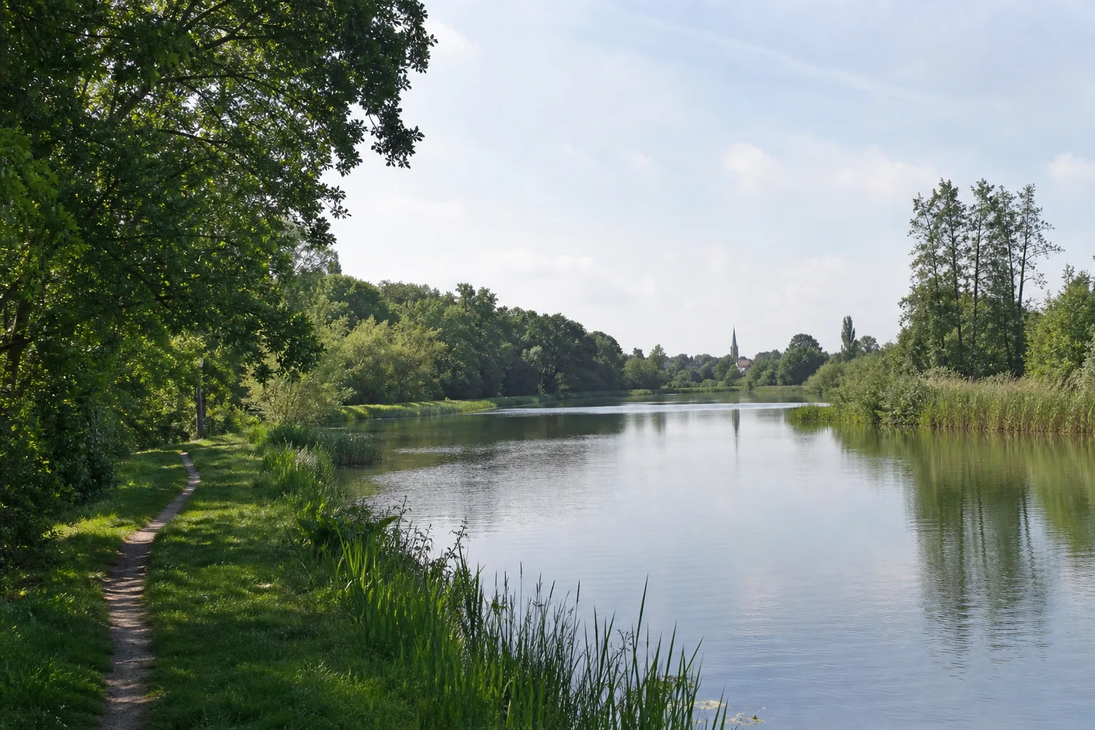 Uferweg am Emssee in Warendorf