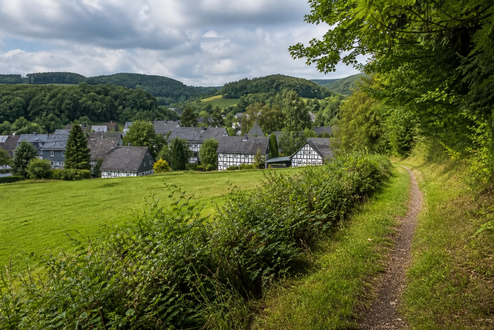 Aussicht von den Höhen bei Heid