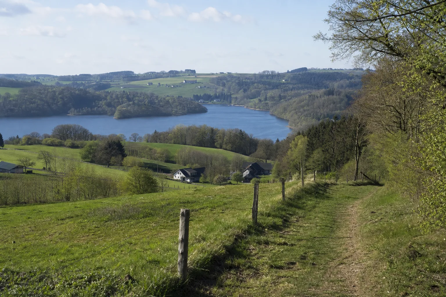 Wanderweg zwischen Bever- und Neyetalsperre bei Wipperfürth-Egen